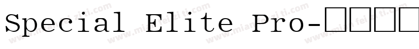 Special Elite Pro字体转换